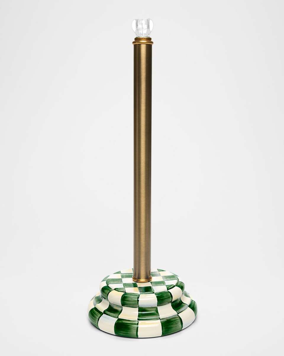 Emerald Check Toilet Tissue Storage